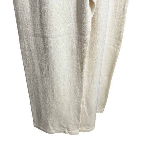 ST JOHN Caviar Ivory Knit cream pants 8 pull on Santana high rise - Picture 5 of 13